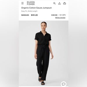 Eileen Fisher Organic Cotton Gauze Jumpsuit